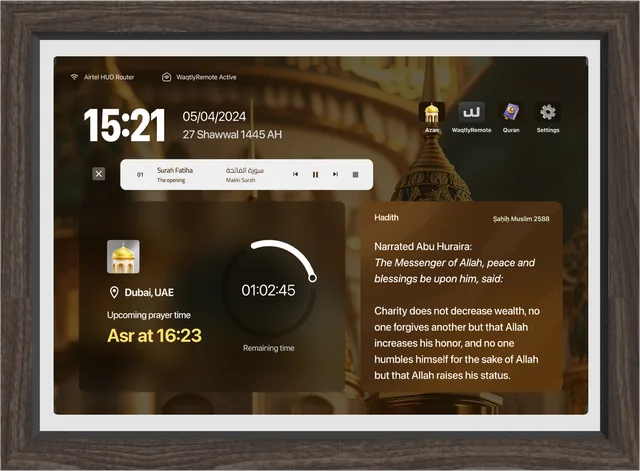 Waqtly Plus horloge Adhan intelligente